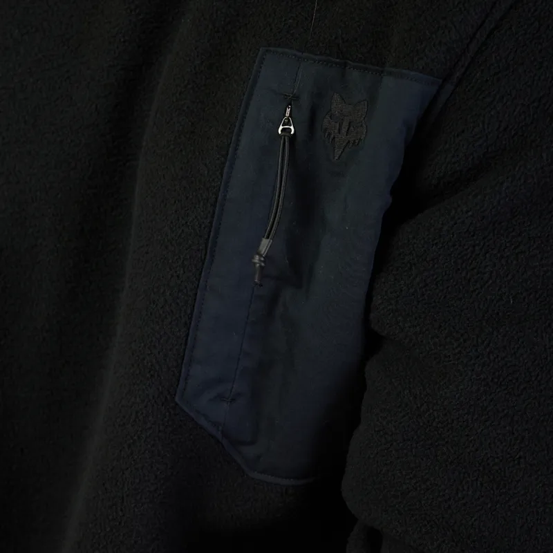 Fox Survivalist Sherpa Fleece Crew Sweatshirt in Black-4
